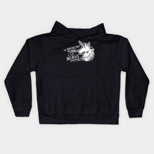 Unicorn Important Thing Is That I Believe In Mysel Kids Hoodie